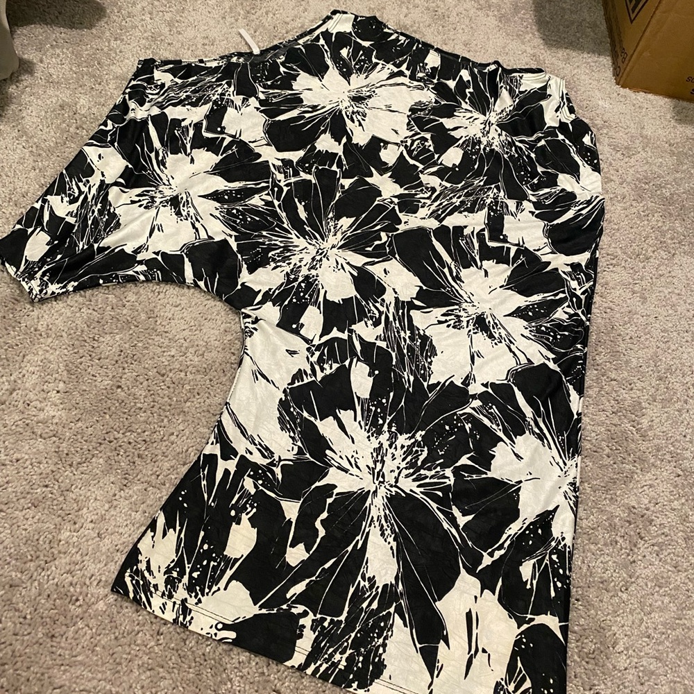 Vestido Estamoado negro y blanco